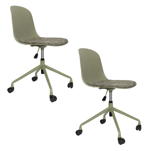 Housecraft Living Roxanne Bureaustoel Groen - Set van 2
