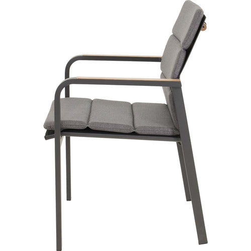 Lesli Living bistrostoel Sorapa - grijs - 55x61x86,5cm - set van 4