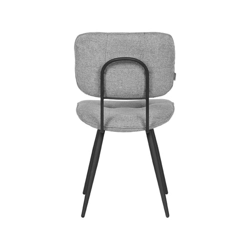 Label51 Eetkamerstoel Lux - Grijs Stof - Zithoogte 50cm - Set van 2 - vtwonen shop