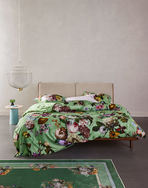 Essenza Fleur dekbedovertrek - Lits-Jumeaux XL – 260x200/220 cm - Quiet green