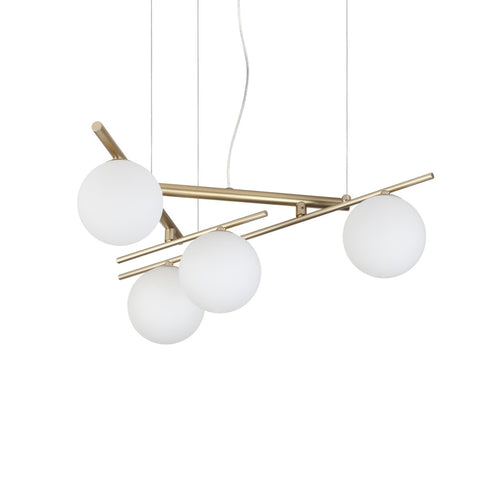 Ideal Lux ATLAS Bolvormige hanglamp voor plafond, goudkleurig, 4x G9