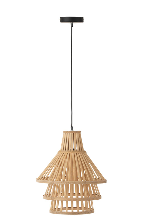 J-Line hanglamp Lagen - bamboe - naturel - medium - vtwonen shop