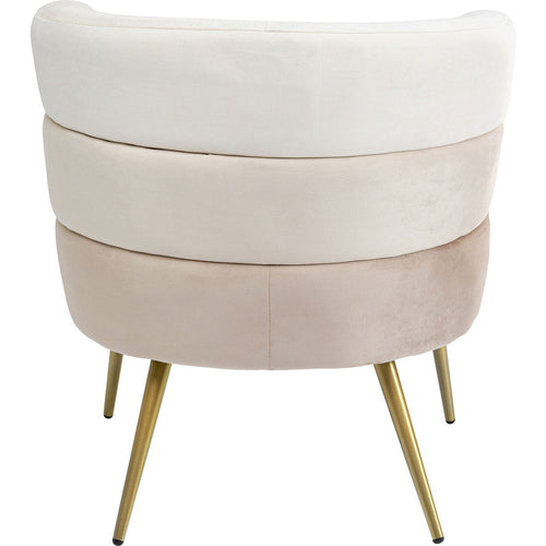 Kare Design Fauteuil Sandwich fluweel creme