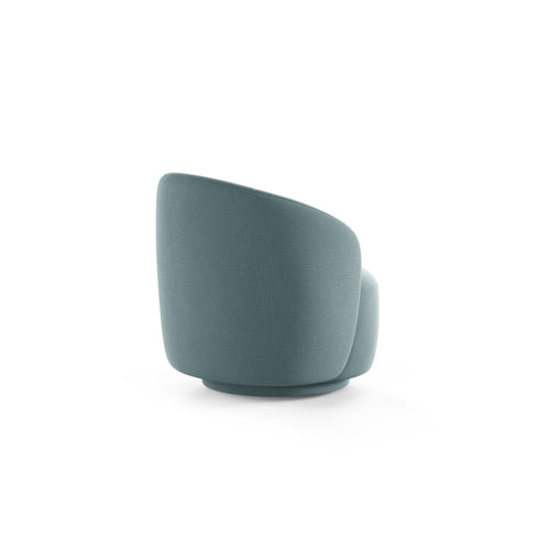 Cosmopolitan Design - Draaistoel Savona structurele stof lichtblauw - 72.5x69x70.5cm