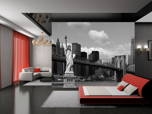 Sanders & Sanders fotobehang New york grijs - 360 x 270 cm - 600441 - vtwonen shop