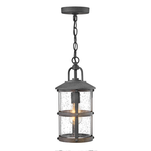 Elstead Hinkley Lakehouse Hanglamp voor buiten, verouderd zink met drijfhoutgrijs, IP44