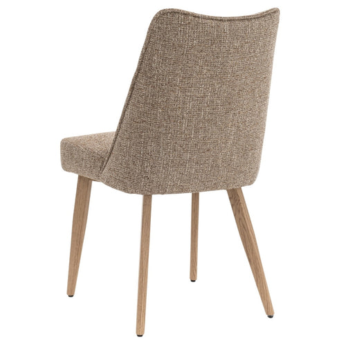 DÉJA Living Eetkamerstoel Meau - Taupe/Naturel - Zithoogte 47cm - Set van 2 - vtwonen shop