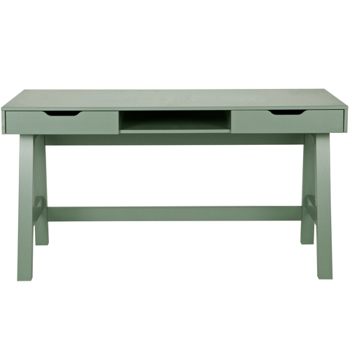 WOOOD Bureau Nikki - Grenen - Jadegroen - 75x140x62 - vtwonen shop