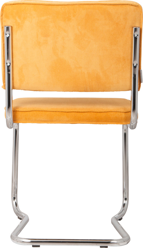 Zuiver Ridge Rib Kink Stoel Geel - Set van 2 - vtwonen shop