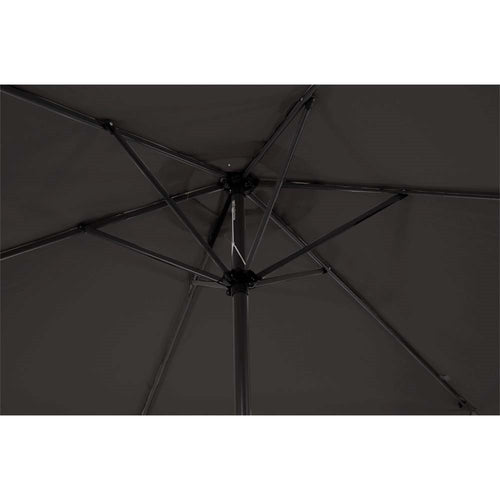 Lesli Living push-up parasol Gemini - zwart - Ø300cm