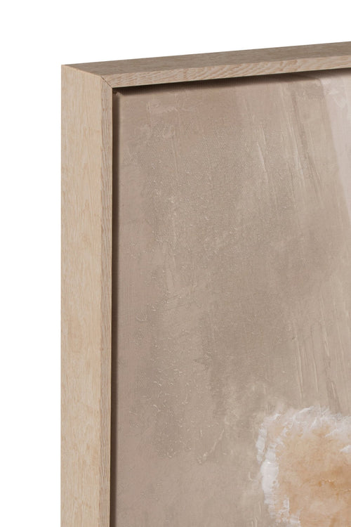 J-Line schilderij Pampas - canvas/hout - beige - 2 stuks