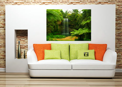 Sanders & Sanders fotobehang waterval groen - 180 x 127 cm - 600345