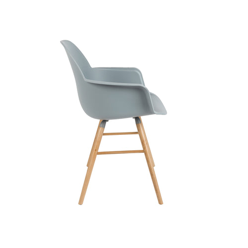 Zuiver Albert Kuip Eetkamerstoelen met armleuning Lichtgrijs - Set van 2 - vtwonen shop