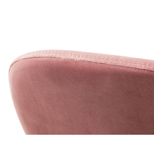 Set van 2 fluwelen stoelen Caroline flueel roze - 61x49x79cm