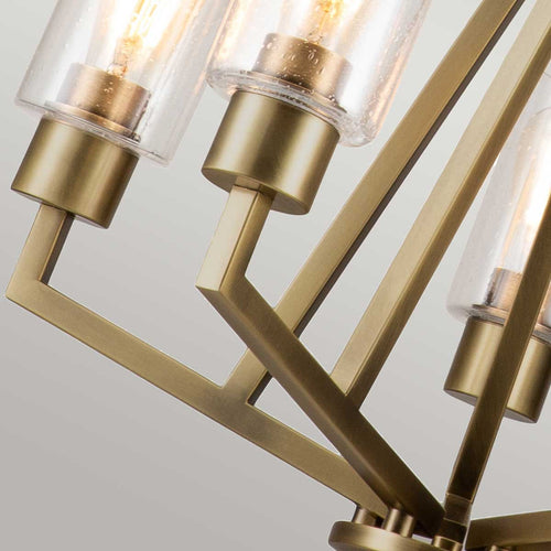 Elstead Kichler Deryn Hanglamp met meerdere armen, natuurlijk messing
