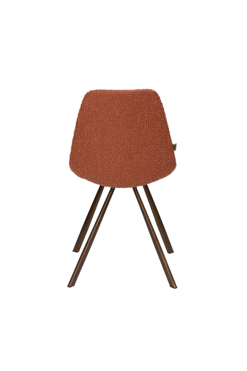 Dutchbone Franky Eetkamerstoelen Bouclé Terra - Set van 2 - vtwonen shop