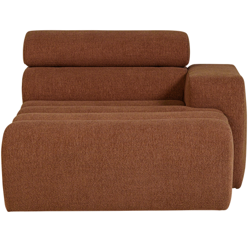 WOOOD chaise longue element arm rechts Novi - Polyester - Terra - 86x109x173 - vtwonen shop