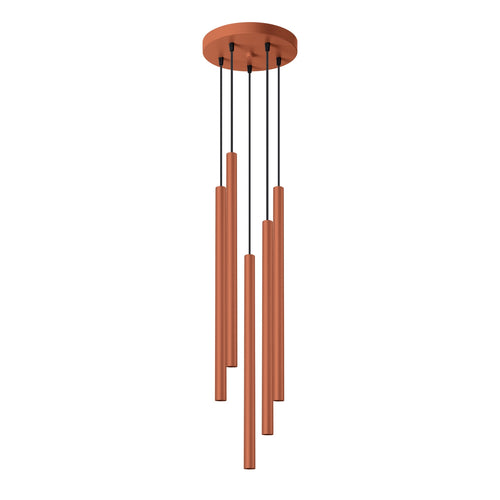 Sollux Lighting Hanglamp PASTELO 5P rood oker - 25x25x104cm