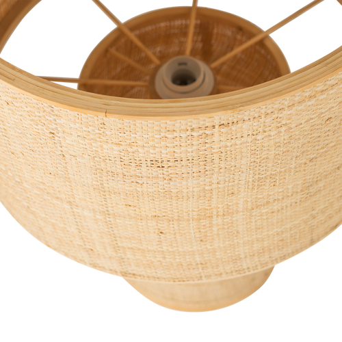 WOOOD tafellamp  Ø 42 cm Syro - Raffia - Naturel - 55x42x42