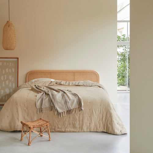 Tikamoon Hoofdbord van gevlochten rotan 180 cm - Naturel - vtwonen shop
