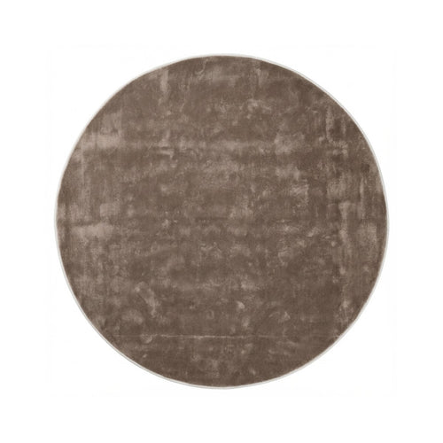DÉJA Living Vloerkleed Roke - Rond Bruin Tencel - Ø300cm