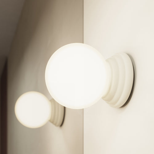 Sollux Lighting Wandlamp ZORI beige IP44 - 12x16x12cm