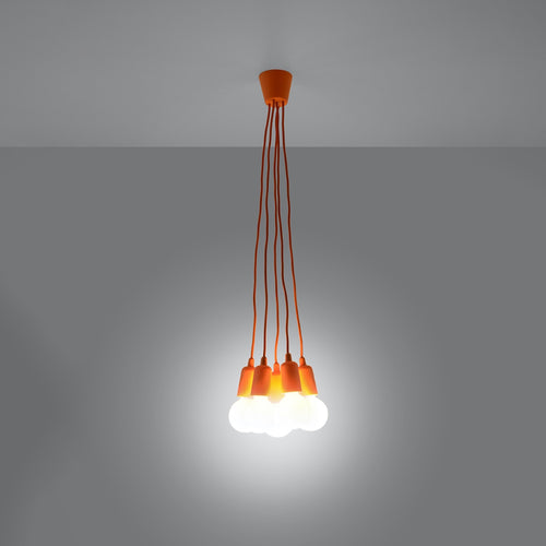Sollux Lighting Hanglamp DIEGO 5 oranje - 25x25x90cm