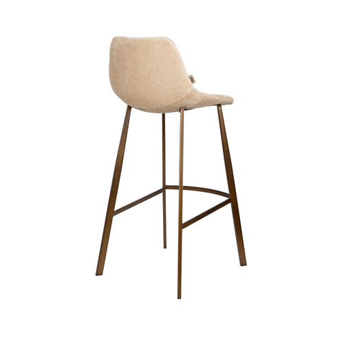 Dutchbone Franky Barkrukken rugleuning 80 cm Beige - Set van 2