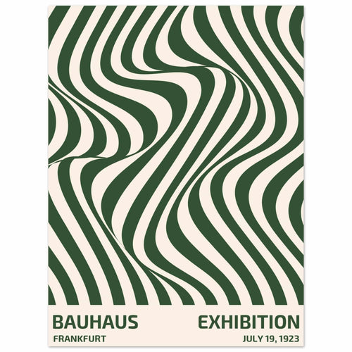 Artfulprints  Bauhaus - Exhibition Frankfurt green   poster 30x40 cm - vtwonen shop