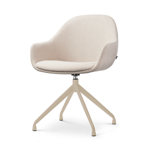 Nolon Nola-Mae draaibare eetkamerstoel beige beige onderstel