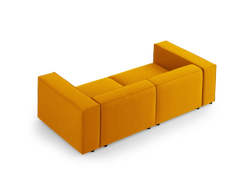 Cosmopolitan Design Bank Arendal 3-zits, flueel, geel - 102x204x70cm