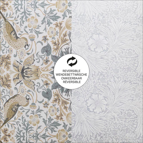 William Morris at Home Dekbedovertrek lits-jumeaux Strawberry Thief Hessian 230 x 220cm