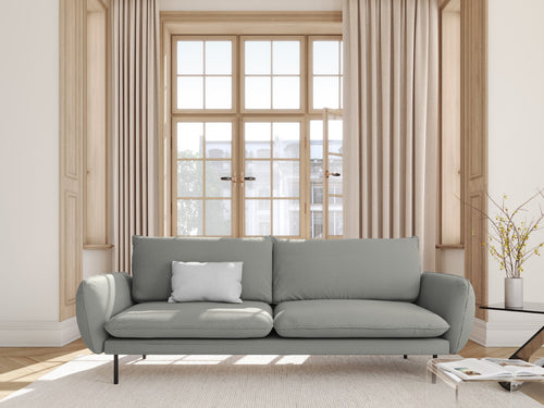 Cosmopolitan Design Bank Vienna 4-zits, boucle, grijs - 92x230x95cm