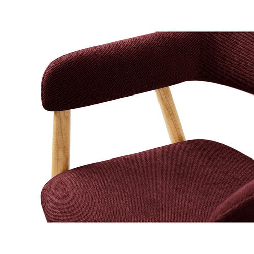 Set van 2 stoelen Adra chenille bordeaux - 59x56x77cm
