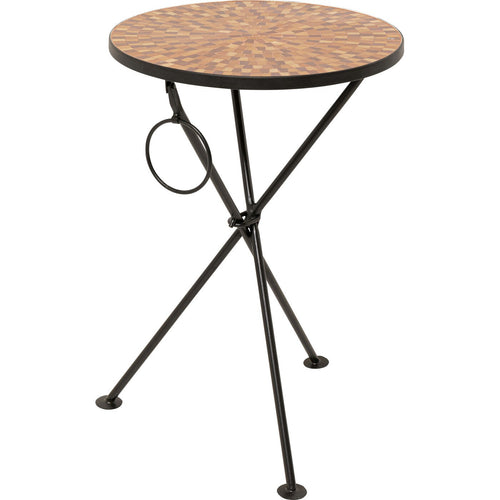 Kare Design Bijzettafel Clack Mosaic Ø35cm oranje - vtwonen shop