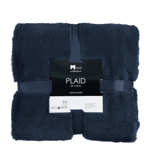 In The Mood Collection Bronte Fleece Deken - L200 x B150 cm - Donkerblauw