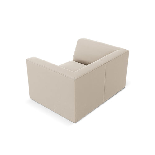 Cosmopolitan Design - Fauteuil Siena flueel beige - 92x120x69cm