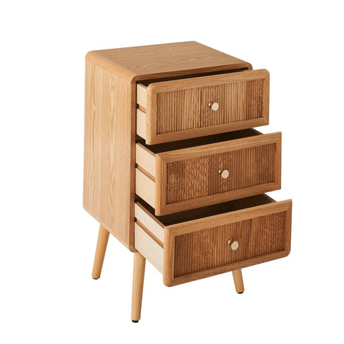 Calicosy - AVA Nachtkastje 3 lades - Licht hout - 35x42x71 cm