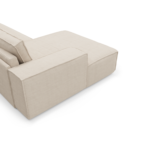 Sia Home - Hoekbank met slaapfunctie (links) JOAN - corduroy crème 302cm