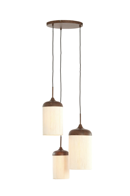Light & Living hanglamp DANIALO - bruin - Ø35x32cm
