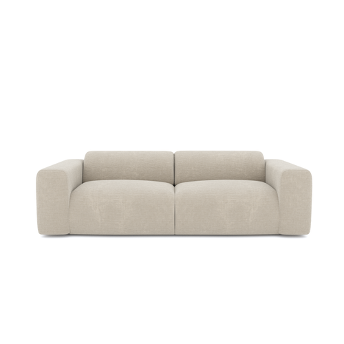 Sia Home - Rechte banken MYRA - Fluweel met structuur - Beige - 205cm - vtwonen shop