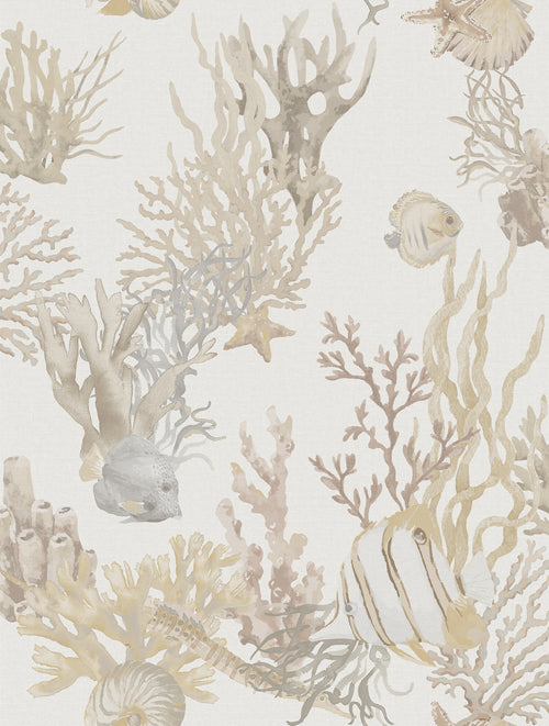 Sanders & Sanders behang onderwaterwereld warm beige - 53 cm x 10 m - 640221 - vtwonen shop