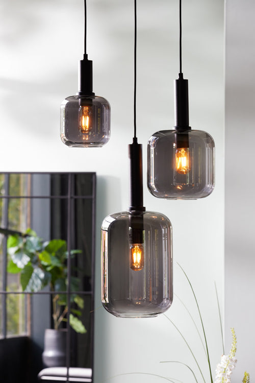 Light & Living hanglamp Lekar - grijs - 22x22x52 cm