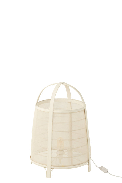 J-Line lamp Rya - katoen/bamboe - wit - large