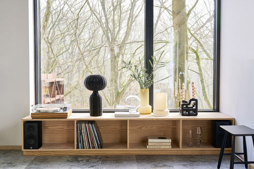 Villa Collection Werna rattan tafellamp zwart - 30 x 53.5 cm