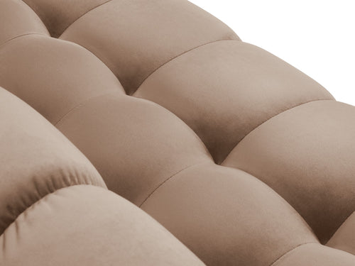 Cosmopolitan Design linker hoekbank Bali 5-zits, flueel, beige - 185x293x75cm