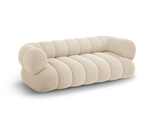 Cosmopolitan Design Bank Koge 3-zits, flueel lichtbeige - 95x210x70cm