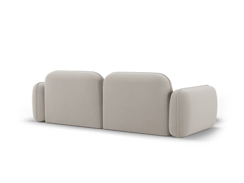 Cosmopolitan Design Modulaire hoekbank links Sydney 3-zits, flueel, lichtbeige - 165x230x70cm