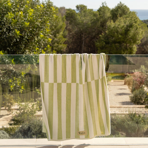 Walra - Strandlaken Salty Square - 100x180 cm - Groen