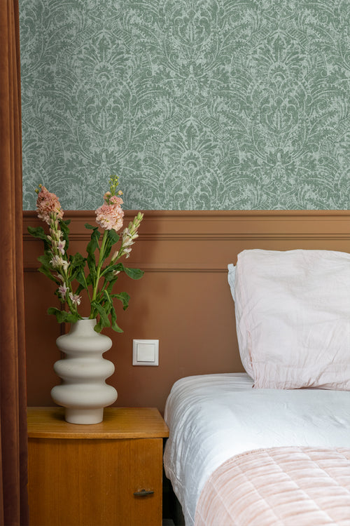 ESTAhome behang ornamenten blauwgroen - 50 x 900 cm - 131614 - vtwonen shop